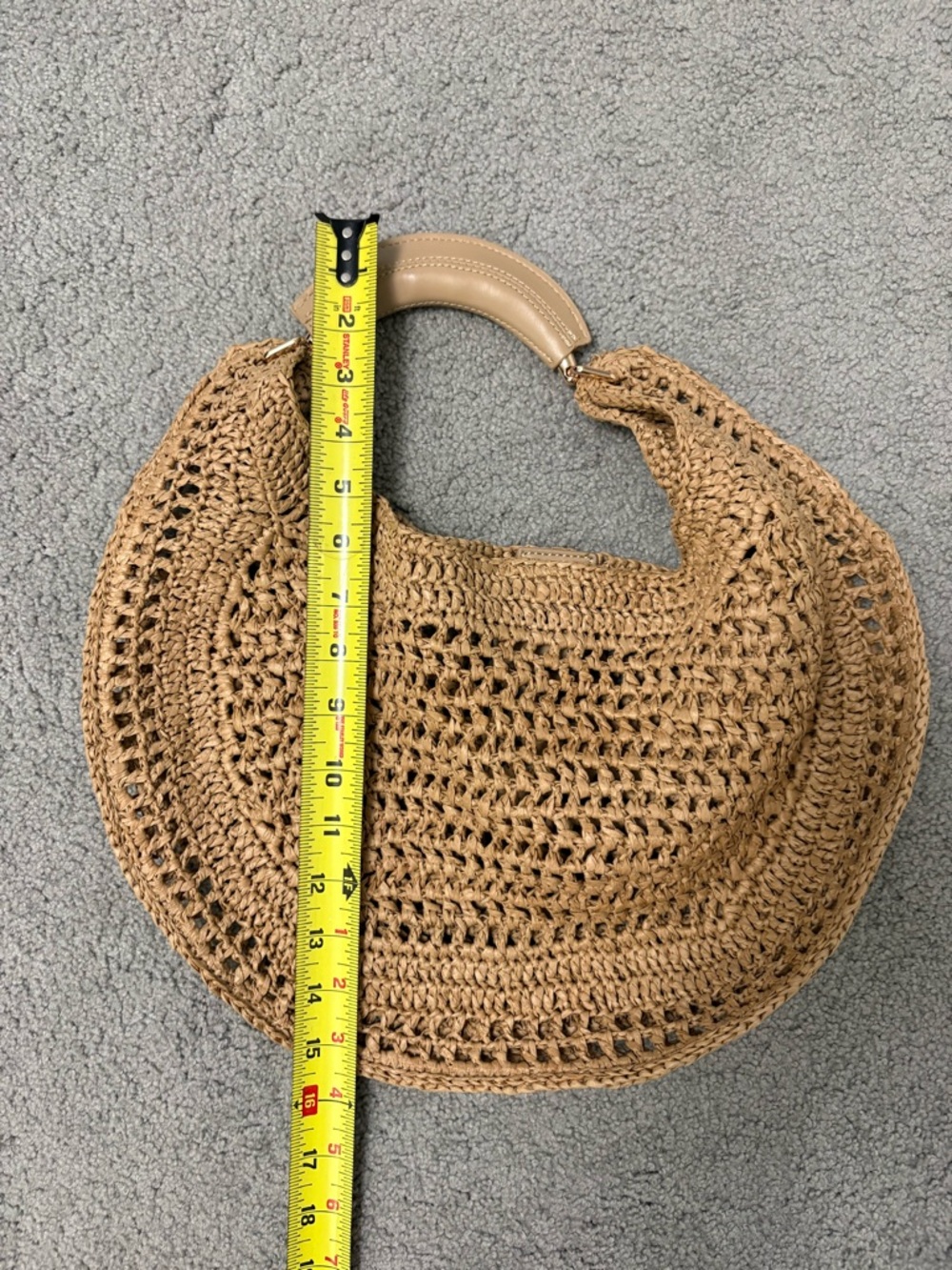 Anthropologie Raffia Hobo Bag Natural Color - Picture 4 of 7